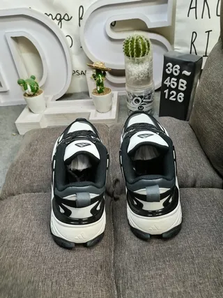 Adidas Beige Gray Platform Sole Layered Synthetic Cage Chunky Sneakers 18