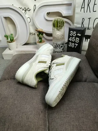 Adidas Beige Green Low-Top Suede-and-Textile Upper Lifestyle Sneakers 6