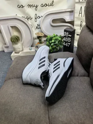 Adidas Black and Gray Three-Stripe Lifestyle Sneakers 6