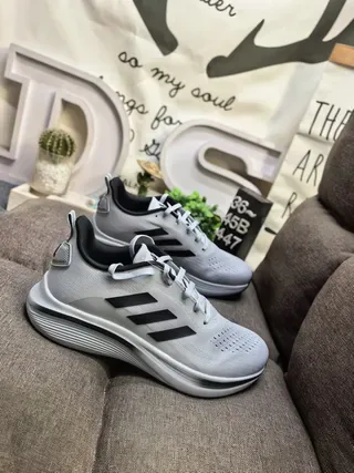 Adidas Black and Gray Three-Stripe Lifestyle Sneakers 9
