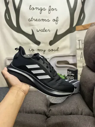 Adidas Black and Gray Three-Stripe Lifestyle Sneakers 15