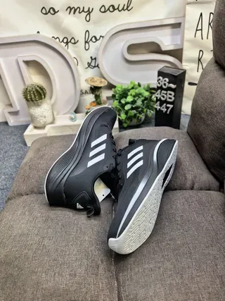 Adidas Black and Gray Three-Stripe Lifestyle Sneakers 16