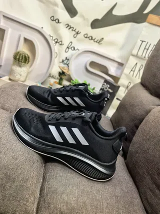 Adidas Black and Gray Three-Stripe Lifestyle Sneakers 17