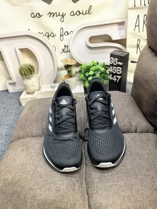 Adidas Black and Gray Three-Stripe Lifestyle Sneakers 20