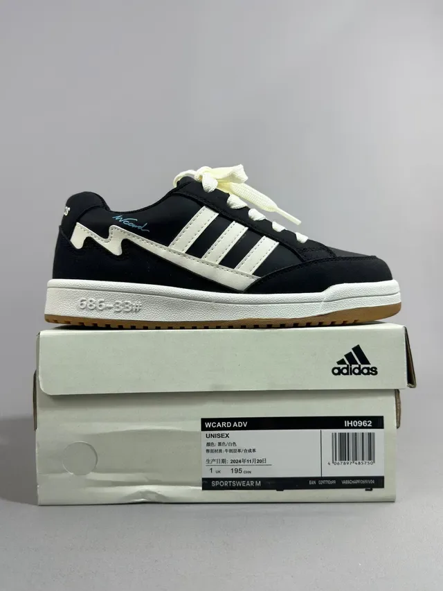 Adidas Black and White Three-Stripe Cupsole Lifestyle Sneakers 3