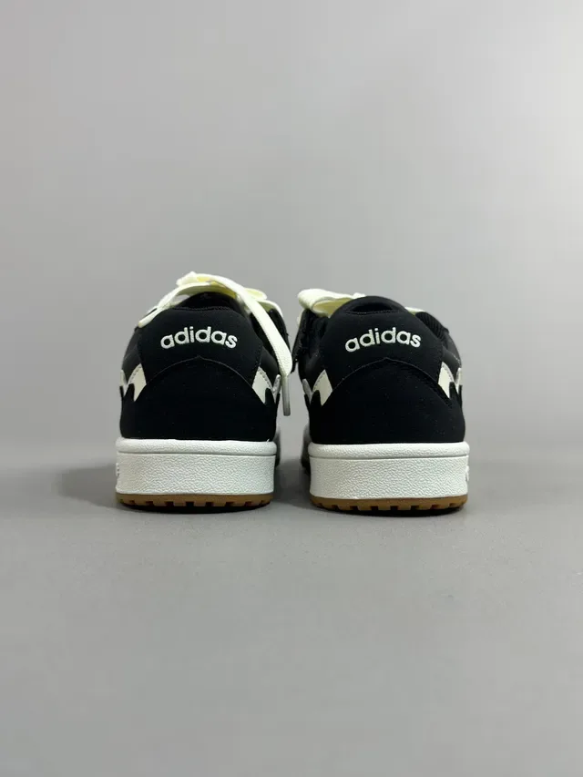Adidas Black and White Three-Stripe Cupsole Lifestyle Sneakers 6