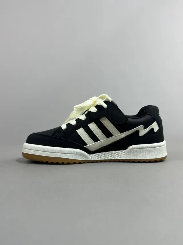 Adidas Black and White Three-Stripe Cupsole Lifestyle Sneakers 10