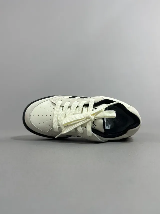 Adidas Black and White Three-Stripe Cupsole Lifestyle Sneakers 24
