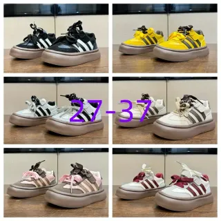 Adidas काला भूरा प्लेटफॉर्म सोल तीन-धारी साइड पैनल लाइफस्टाइल स्नीकर