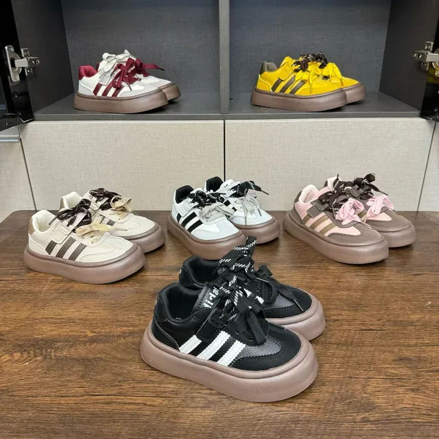 Adidas Black Brown Platform Sole Three-Stripe Side Panel Lifestyle Sneakers 2