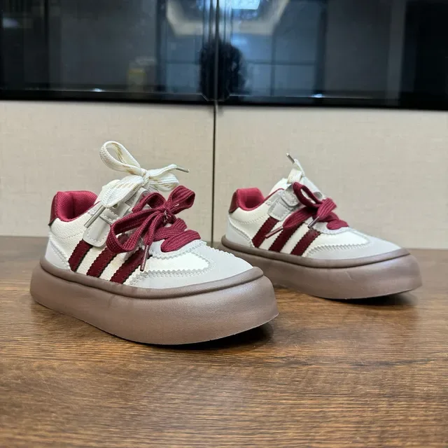 Adidas Black Brown Platform Sole Three-Stripe Side Panel Lifestyle Sneakers 5