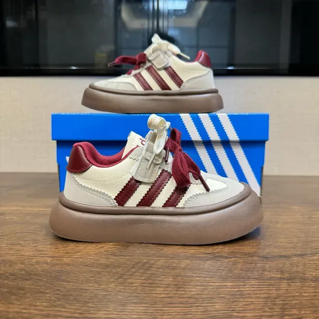 Adidas Black Brown Platform Sole Three-Stripe Side Panel Lifestyle Sneakers 10