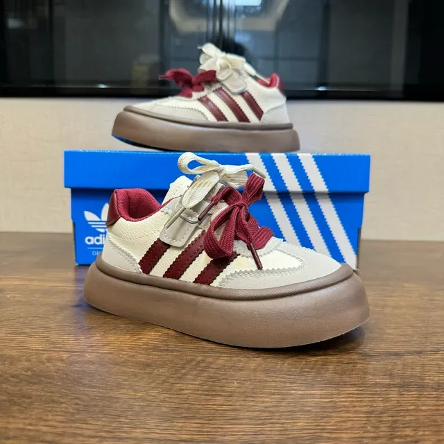 Adidas Black Brown Platform Sole Three-Stripe Side Panel Lifestyle Sneakers 11