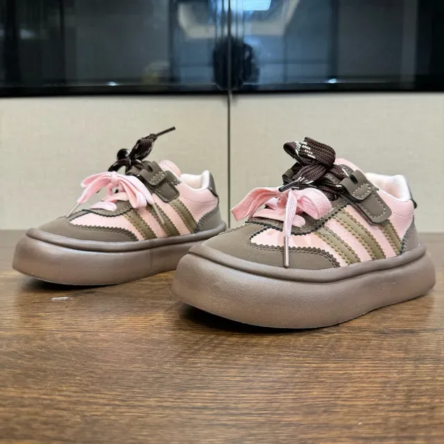 Adidas Black Brown Platform Sole Three-Stripe Side Panel Lifestyle Sneakers 15