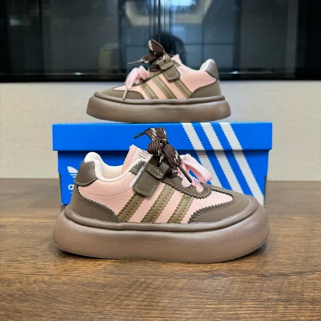 Adidas Black Brown Platform Sole Three-Stripe Side Panel Lifestyle Sneakers 21