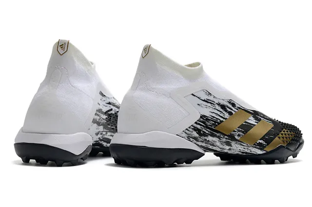 Adidas Chaussures de football synthétiques pour pelouse noire et verte avec col tricoté asymétrique cage 16