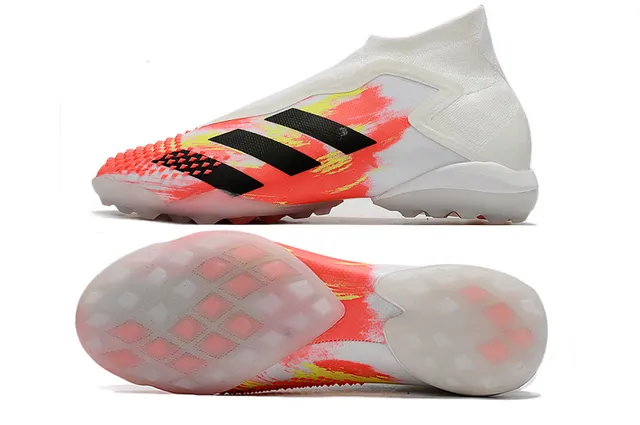 Adidas Chaussures de football synthétiques pour pelouse noire et verte avec col tricoté asymétrique cage 17
