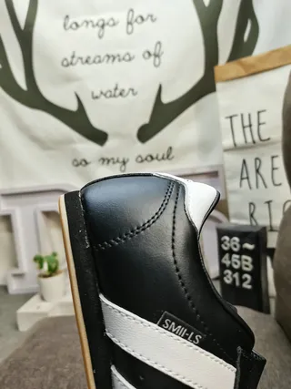 Adidas Black White Laceless Slip-On Quilted Upper Indoor Soccer Shoes 3