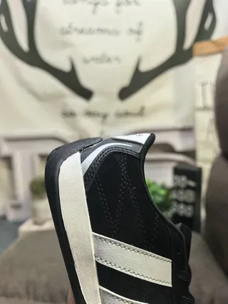 Adidas Black White Low-Top Suede-Like Upper Lifestyle Sneakers 3