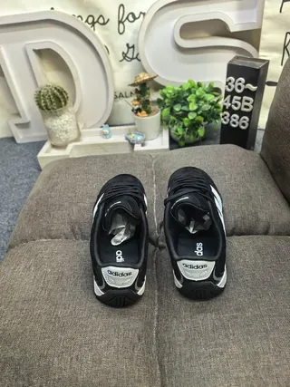 Adidas Black White Low-Top Suede-Like Upper Lifestyle Sneakers 8
