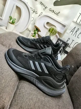 Adidas Black White Mesh Upper Three Stripes Lifestyle Sneakers 7