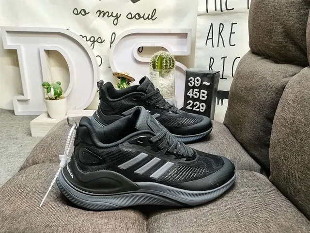 Adidas Black White Mesh Upper Three Stripes Lifestyle Sneakers 11