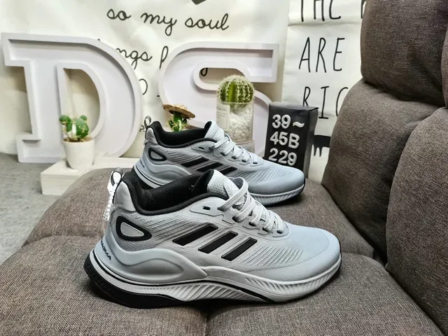 Adidas Black White Mesh Upper Three Stripes Lifestyle Sneakers 21