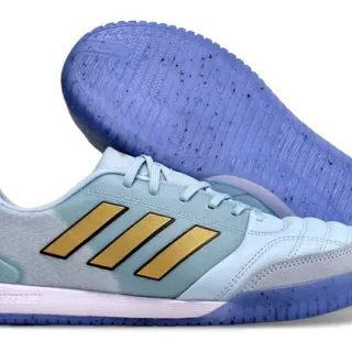 Adidas Blue Gold Low-Top Synthetic Upper Indoor Soccer Shoes