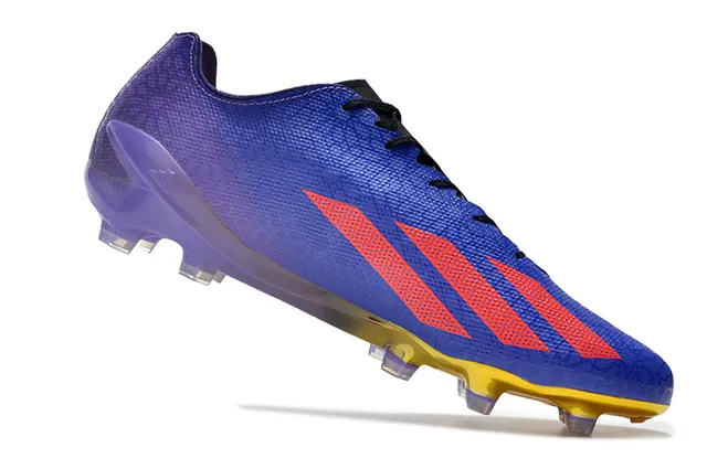 Adidas Blue Purple Low-Cut Knit Upper Metallic Gold Soleplate Firm-Ground Soccer Shoes 2