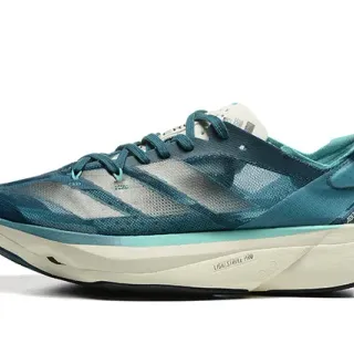 Adidas Blue Silver Engineered Mesh Upper Three-Stripe Overlay Running Shoes