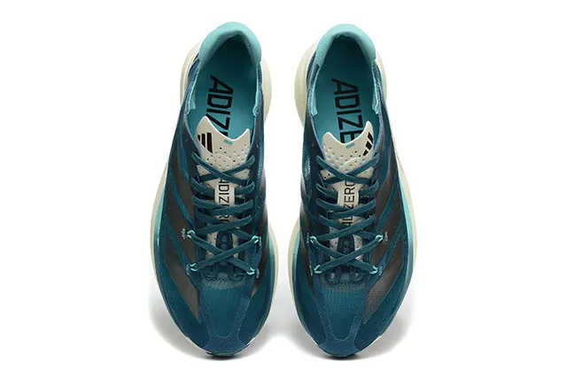 Adidas Tênis de corrida azul prata com malha engenheirada no upper e sobreposição de três listras 2