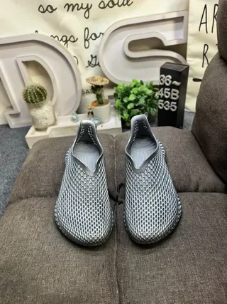 Adidas Brown Honeycomb Mesh Slip-On Lifestyle Sneakers 10