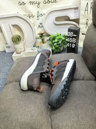 Adidas Brown Orange Mesh And Synthetic Overlay Upper GORE-TEX Branded Heel Tab Lifestyle Sneakers 6