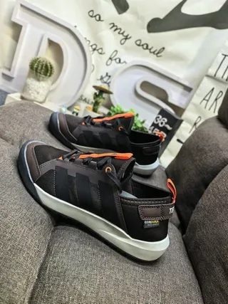 Adidas Brown Orange Mesh And Synthetic Overlay Upper GORE-TEX Branded Heel Tab Lifestyle Sneakers 7