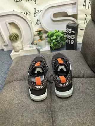 Adidas Brown Orange Mesh And Synthetic Overlay Upper GORE-TEX Branded Heel Tab Lifestyle Sneakers 8