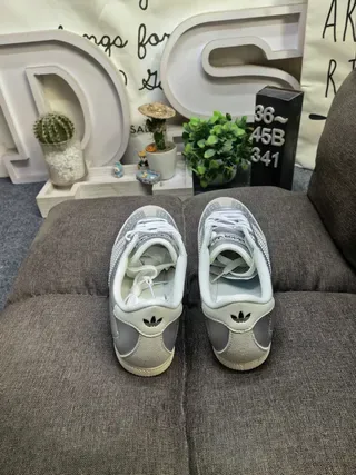 Adidas Campus Black and White Leather Lifestyle Sneakers 8