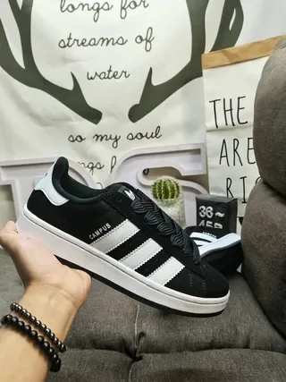 Adidas Campus Black and White Lifestyle Sneakers 5