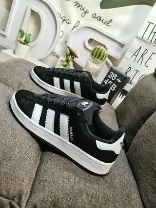 Adidas Campus Black and White Lifestyle Sneakers 7