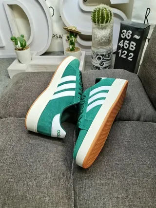 Adidas Campus Green and White Lifestyle Sneakers 6
