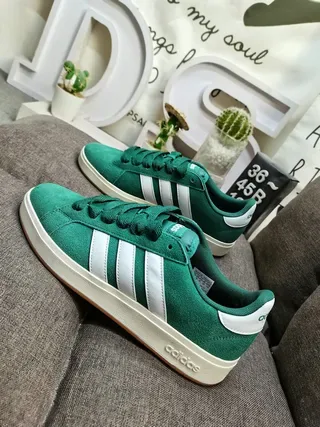 Adidas Campus Green and White Lifestyle Sneakers 7