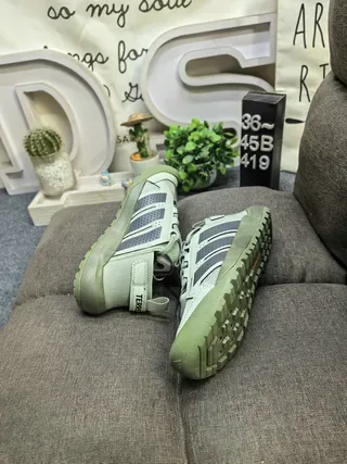 Adidas Climacool Green Black Breathable Mesh Upper Perforated Stripe Overlays Lifestyle Sneakers 6