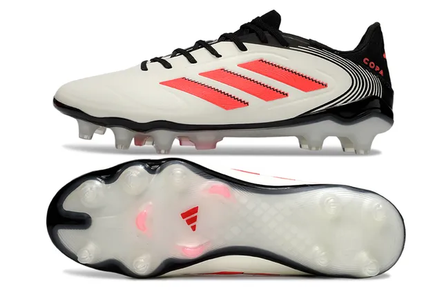Adidas Copa সাদা কালো চিকন সিন্থেটিক আপার বক্র কলার ফার্ম-গ্রাউন্ড ফুটবॉल जूते 6
