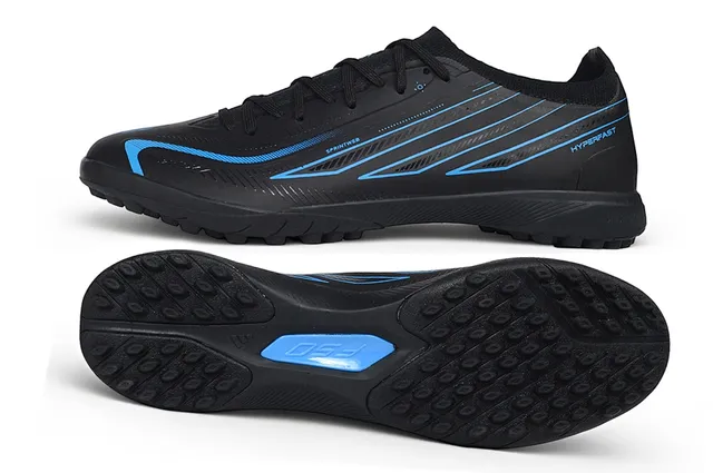 Adidas F50 Noir Bleu Bas Coupe Synthétique Supérieur Chaussures de Football Indoor 4