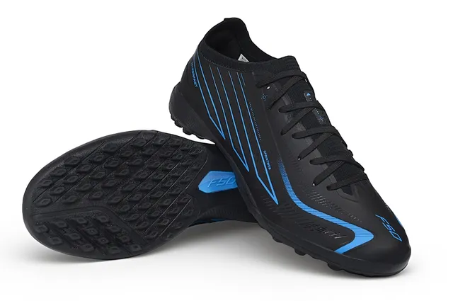 Adidas F50 Noir Bleu Bas Coupe Synthétique Supérieur Chaussures de Football Indoor 6