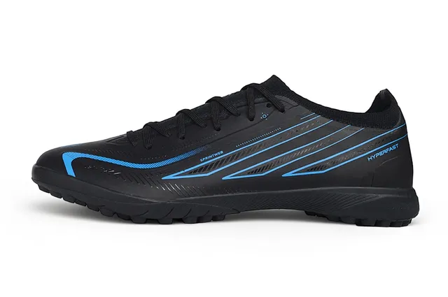 Adidas F50 Noir Bleu Bas Coupe Synthétique Supérieur Chaussures de Football Indoor 7