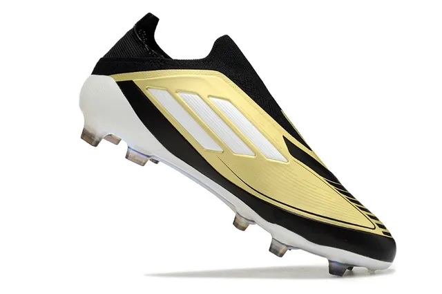 Adidas F50 Messi Black Gold White Firm-Ground Soccer Shoes 2