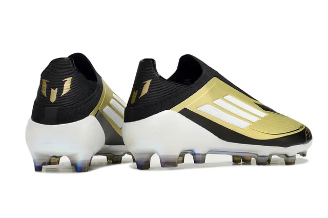 Adidas F50 Messi Black Gold White Firm-Ground Soccer Shoes 5