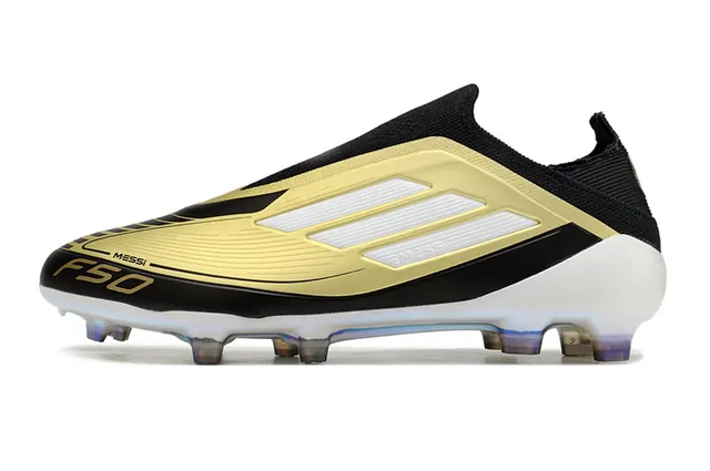 Adidas F50 Messi Black Gold White Firm-Ground Soccer Shoes 7
