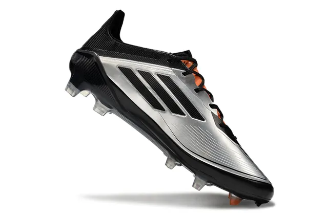 Adidas F50 Messi Noir Argent Orange Terrain Ferme Chaussures de football 2