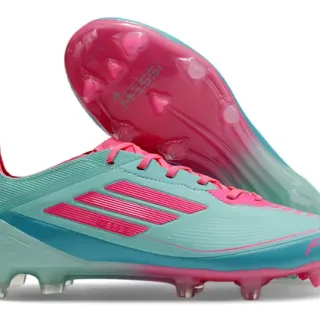 Adidas F50 Messi Mint Green and Pink Firm-Ground Soccer Shoes